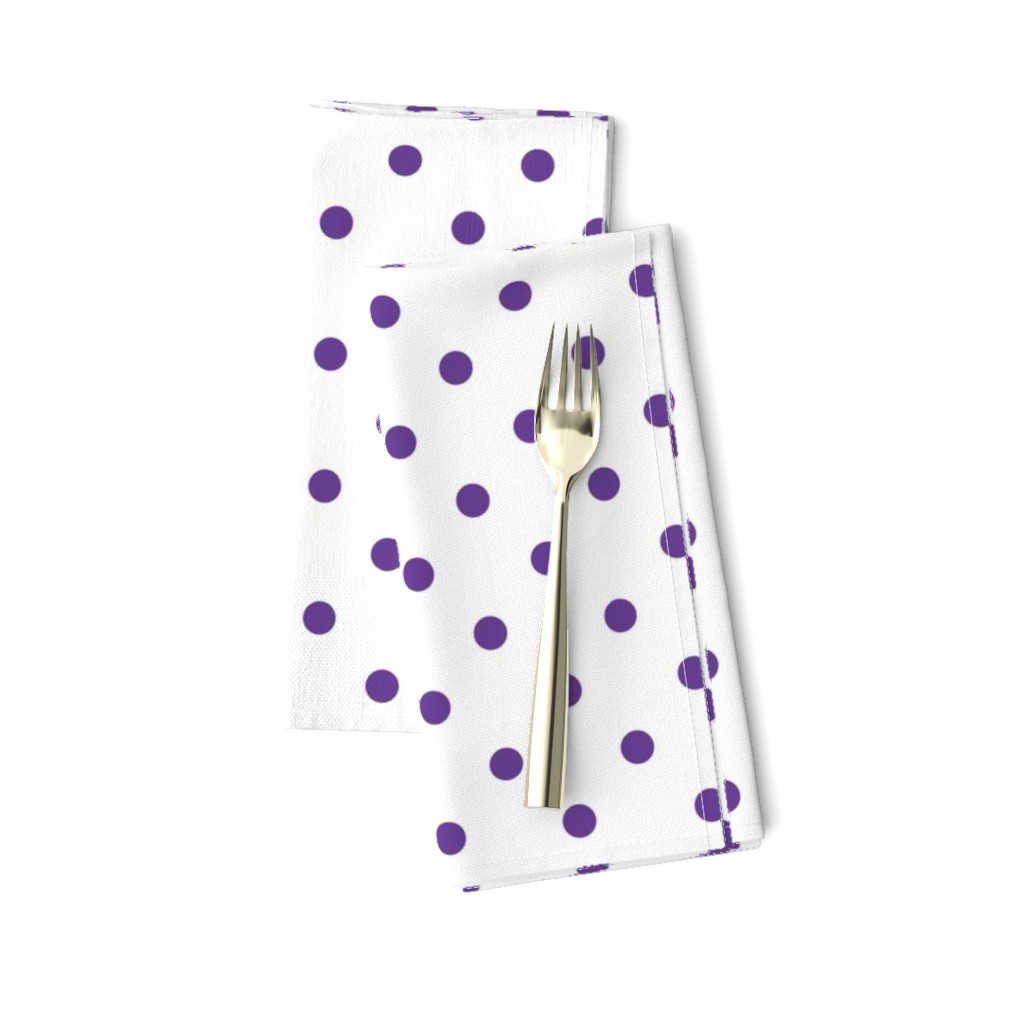 Ultra Violet Purple Polkadots on White