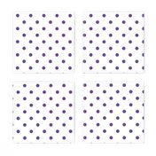 Ultra Violet Purple Polkadots on White