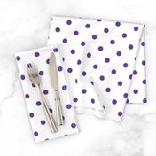 Ultra Violet Purple Polkadots on White