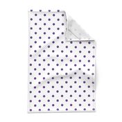 Ultra Violet Purple Polkadots on White