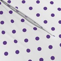 Ultra Violet Purple Polkadots on White