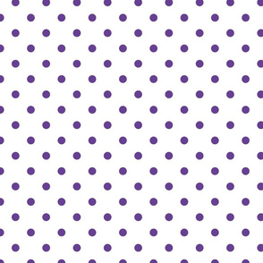 Ultra Violet Purple Polkadots on White