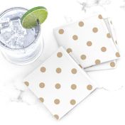 Warm Sand Polkadots on White