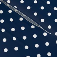 White Polkadots on Sailor Blue