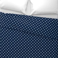 White Polkadots on Sailor Blue