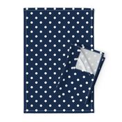 White Polkadots on Sailor Blue