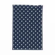 White Polkadots on Sailor Blue