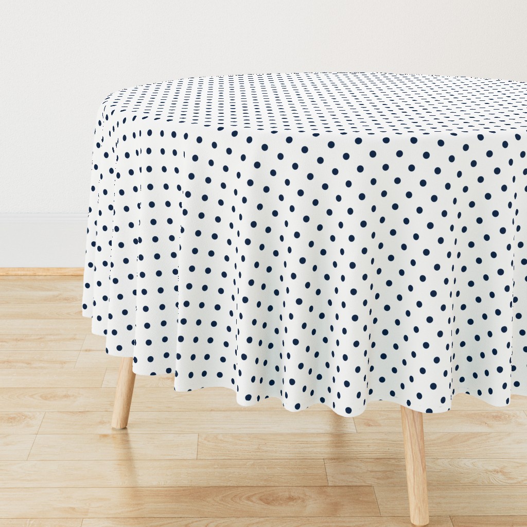 Sailor Blue Polkadots on White