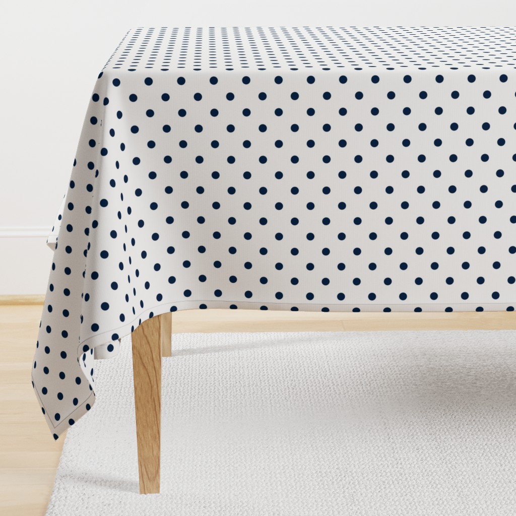 Sailor Blue Polkadots on White