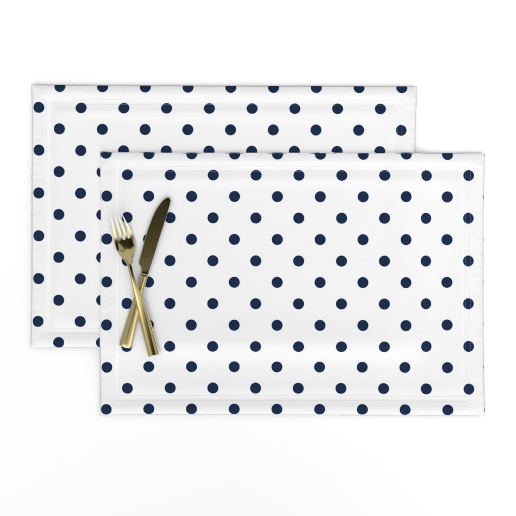 Sailor Blue Polkadots on White