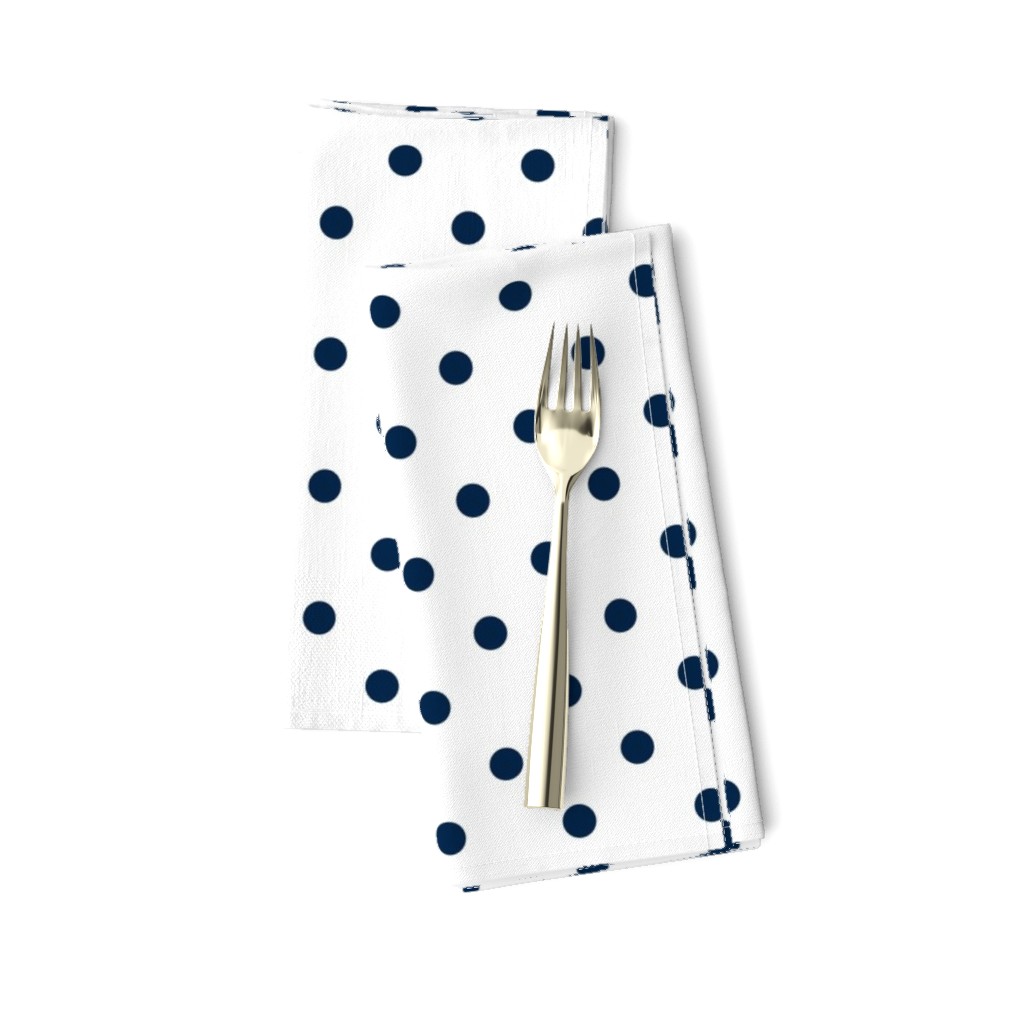 Sailor Blue Polkadots on White