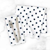 Sailor Blue Polkadots on White