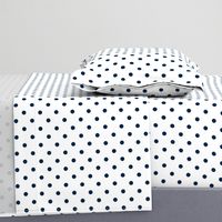 Sailor Blue Polkadots on White