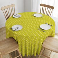 White Polkadots on Meadowlark Yellow 