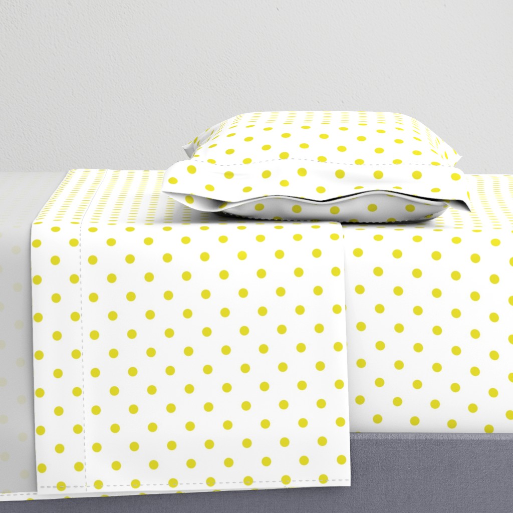 Meadowlark Yellow Polkadots on White