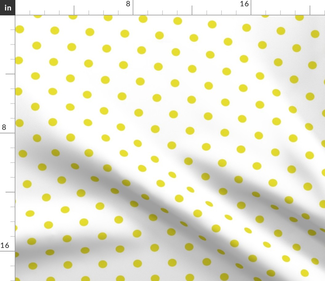 Meadowlark Yellow Polkadots on White