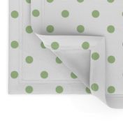 Nile Green Polkadots on White