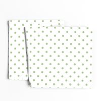 Nile Green Polkadots on White