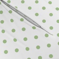 Nile Green Polkadots on White