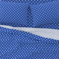 White Polkadots on Palace Blue 