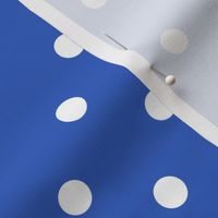 White Polkadots on Palace Blue 