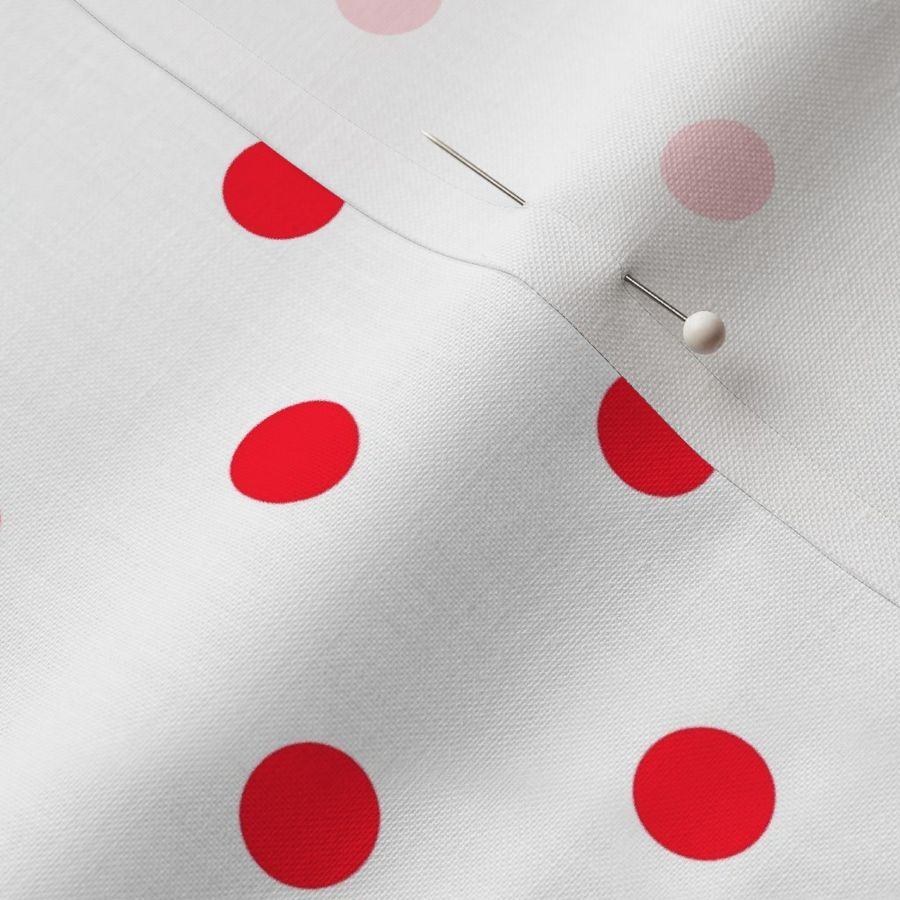 Cherry Red Polkadots on White