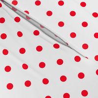 Cherry Red Polkadots on White