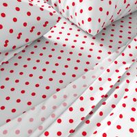 Cherry Red Polkadots on White