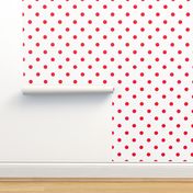 Cherry Red Polkadots on White