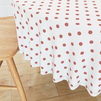 Ash Rose Polkadots on White