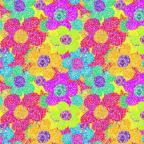 Flowers  - Pointillism 