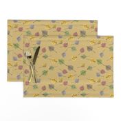  Colorado Aspen Tree Leaves Hand-painted Watercolors in Jute Beige