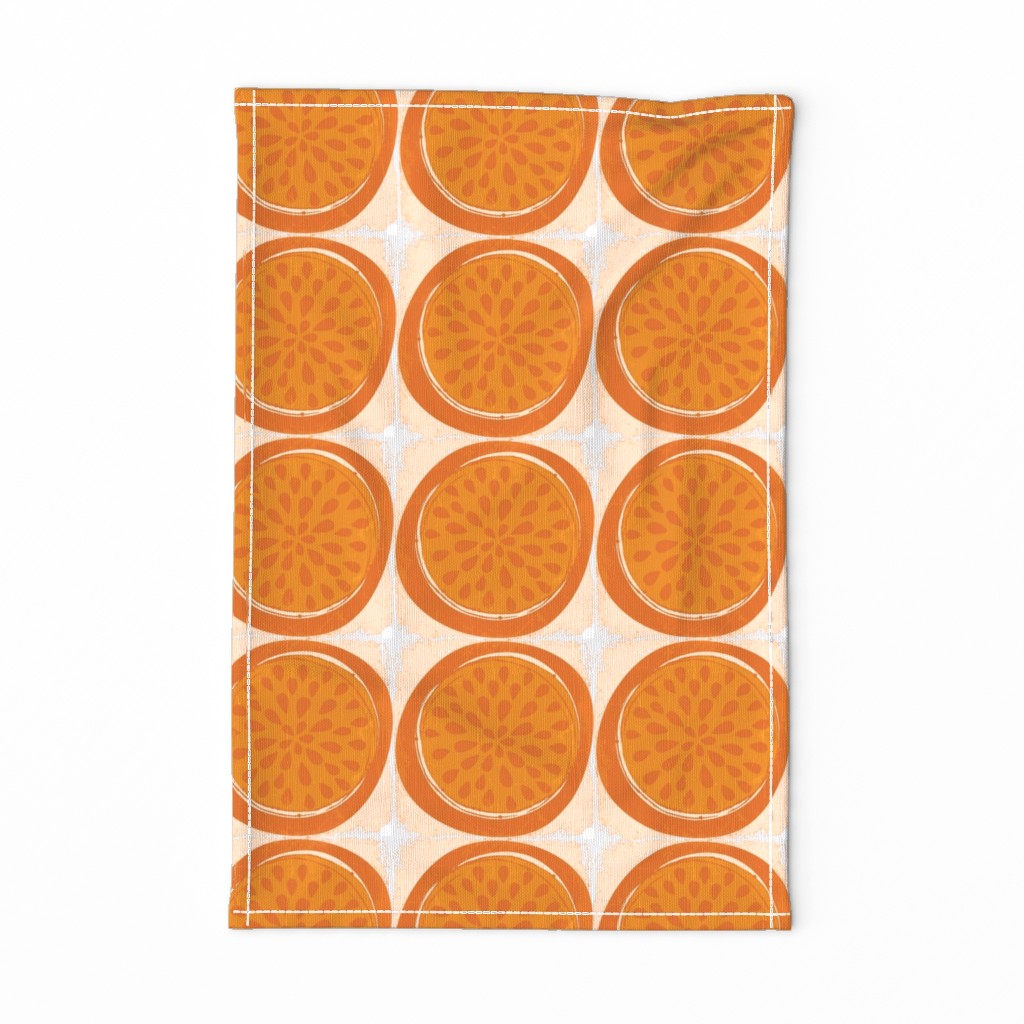 Orange Block Print