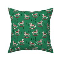 rocking horse fabric // vintage christmas toys design by andrea lauren - christmas