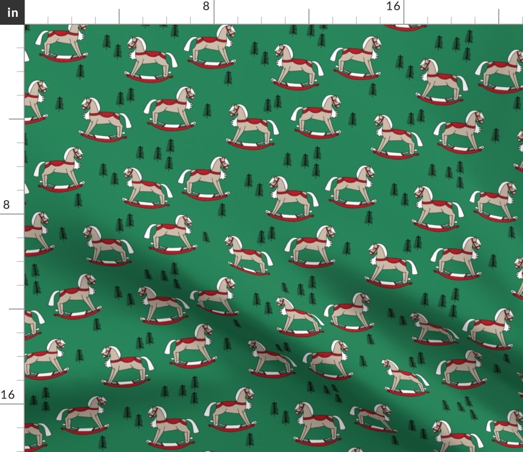 rocking horse fabric // vintage christmas toys design by andrea lauren - christmas