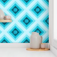 Geometric  Ombre Aqua