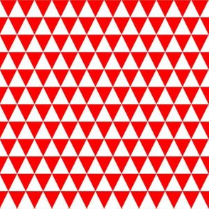 Half Inch White and Red Triangles