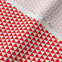 Quarter Inch White and Red Triangles