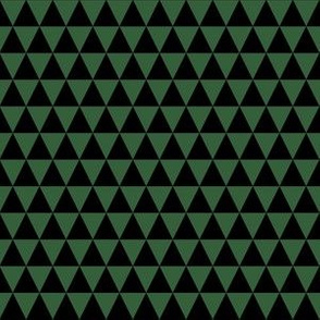 Half Inch Black and Hunter Green Triangles