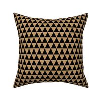 One Inch Black and Camel Brown Triangles