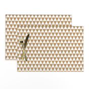 One Inch White and Camel Brown Triangles