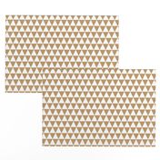 One Inch White and Camel Brown Triangles