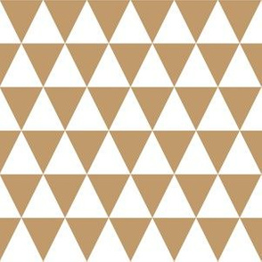 One Inch White and Camel Brown Triangles