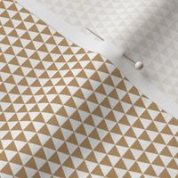 Quarter Inch White and Camel Brown Triangles