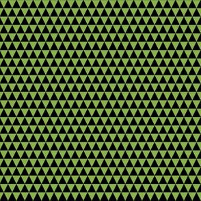 Quarter Inch Black and Greenery Green Triangles