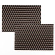 One Inch Black and Taupe Brown Triangles