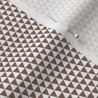 Quarter Inch White and Taupe Brown Triangles