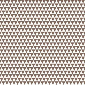 Quarter Inch White and Taupe Brown Triangles