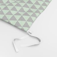 One Inch Black and Mint Green Triangles