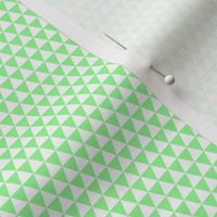 Quarter Inch White and Mint Green Triangles
